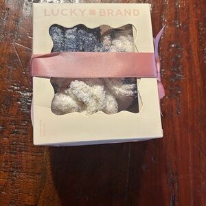 Lucky Brand sock Set - Blue and Cream. OSFM